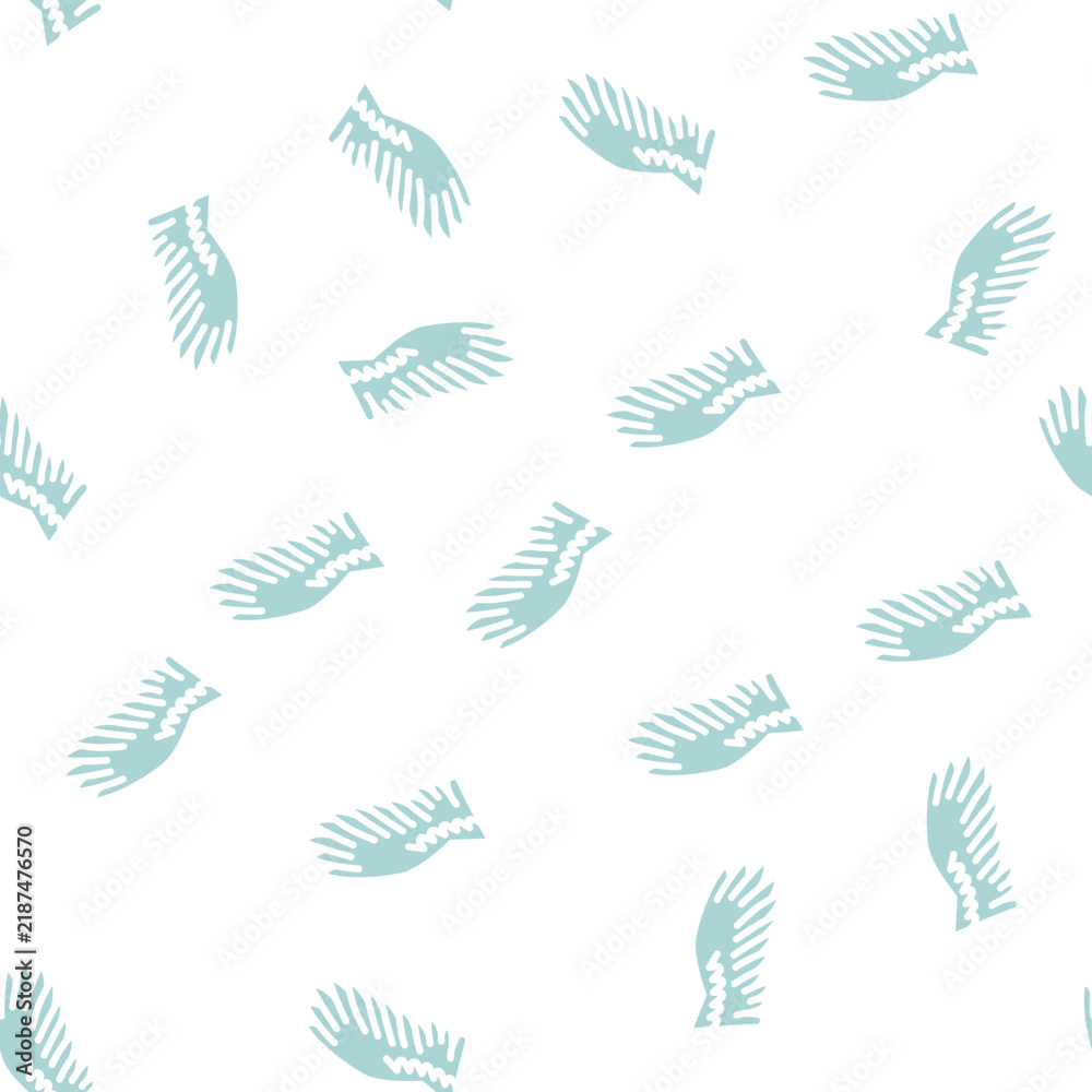 Fototapeta premium birds wing glyph vector seamless pattern. birds wing thin illustration