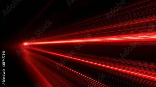 Red fast motion speed lines background, dynamic red light streaks and abstract racing motion effect for futuristic technology, energy, sports, gaming, transportation and modern digital design