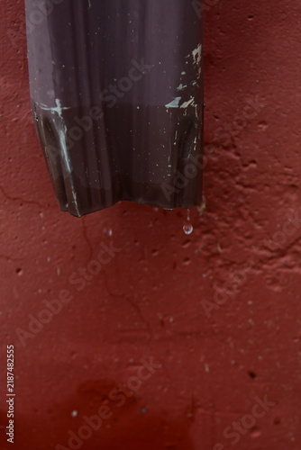 Water Droplet on a Rain Spout