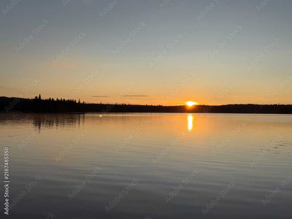 Fototapeta premium Summer sunshine in Mont Tremblant national park, Canada