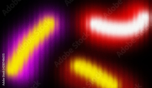 Colorful Neon Glow Light Effects on Black Background