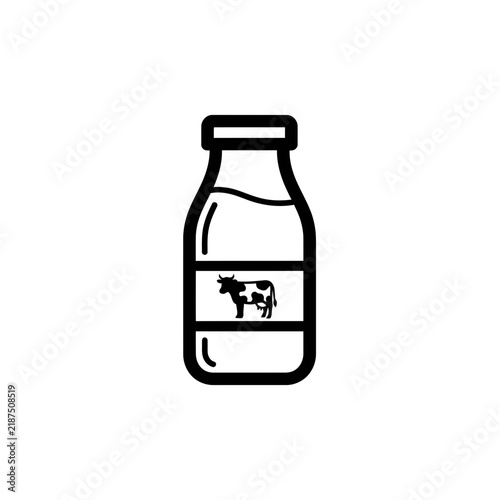 Milk Bottle Icon Isolated on Transparent Background