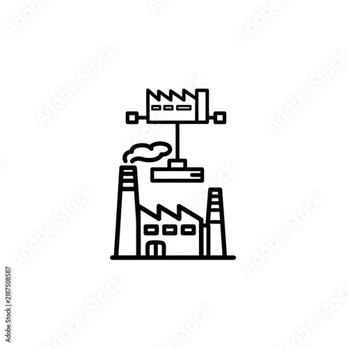 Industrial Manufacturing Facility Icon