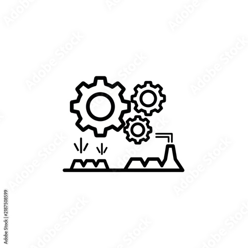 Industrial Geothermal Energy Icon