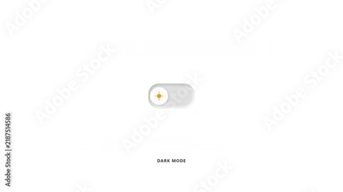 Toggle switch transitioning between dark and light mode ui