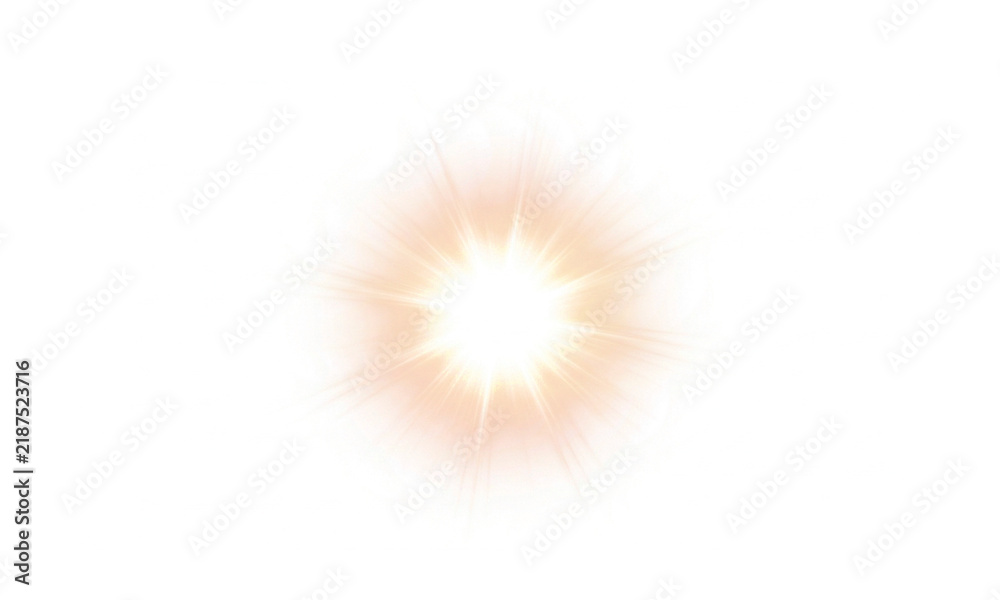 Fototapeta premium Bright Sunburst Effect Isolated
