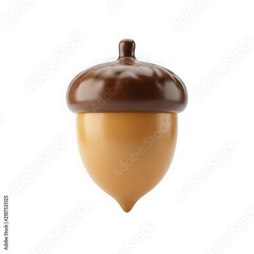 Single brown acorn nut icon isolated on a transparent background isolated on transparent background