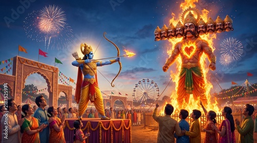 Dussehra Festival Ravana Dahan Celebration