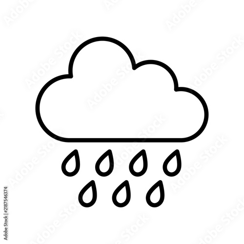 Plakat w ramie Rain cloud icon