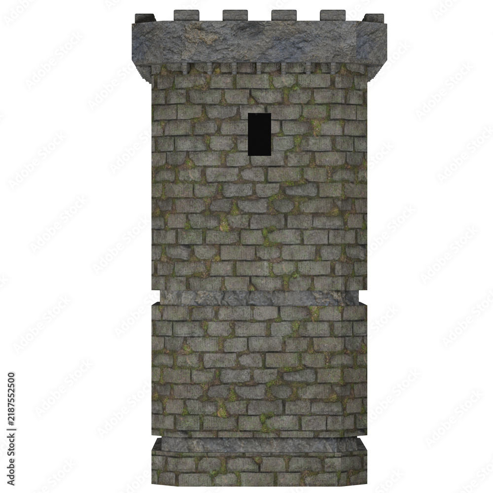 Fototapeta premium Medieval Castle Tower Fortification Pillar Stone Structure
