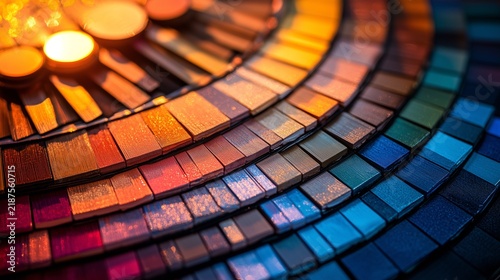 Colorful Circular Swatch Palette displaying Color Theory and Interior Design Inspiration