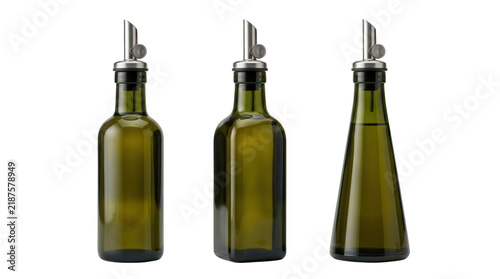 Cold Pressed Extra Virgin Olive Oil Pourers and Glass Cruets Set