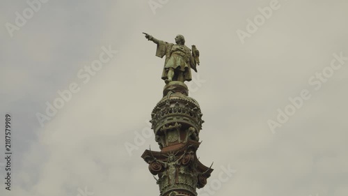 Christopher Columbus Monument in Barcelona, Spain