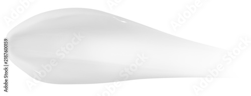 Isolated White Cream Smear for Cosmetic and Skincare Concepts