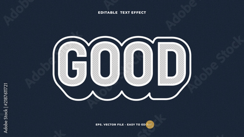 Good Text Effect, Editable Simple Retro Text Style