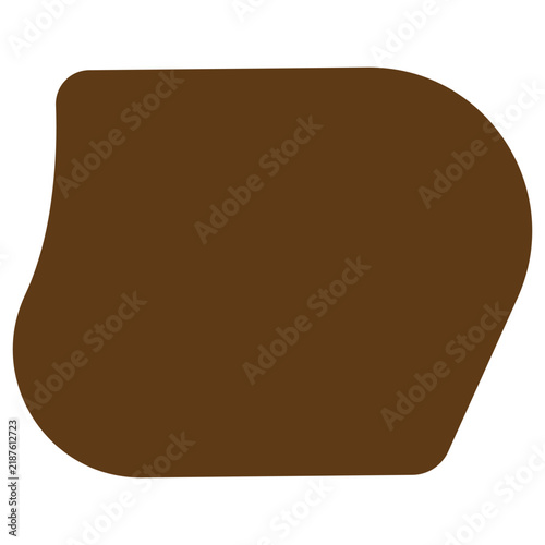 brown bread on white background