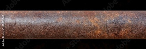 Rusty Metal Pipe in Autumn Scene