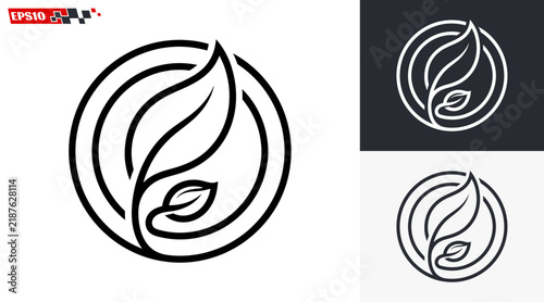 Minimalist Leaf Logo Design for Natural and Organic Brands.