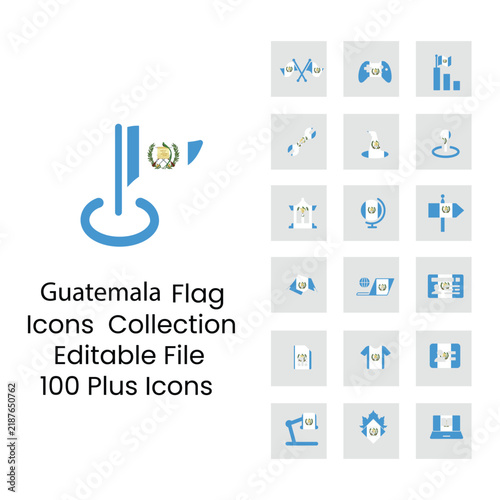 Guatemalai flag icon new designs