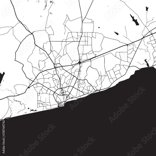 Accra City Skyline Vector Illustration Featuring Ghana Famous Landmarks And Architecture Cityscape Design
