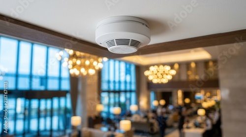 Ceiling mounted alert system and residential security equipment for fire prevention technology