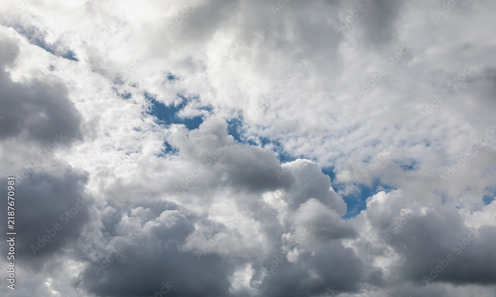 Fototapeta premium Stormy clouds filling atmospheric space above