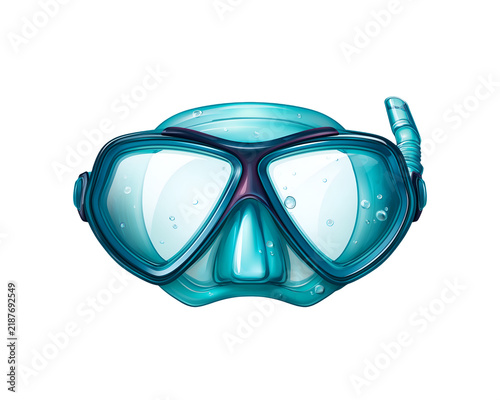 a snorkeling gear isolated