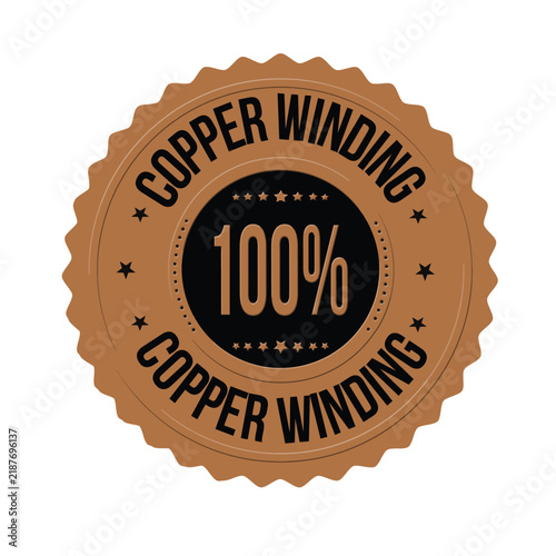 Copper winding  badge,emblem or label