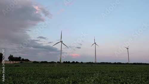 wind turbine on the field