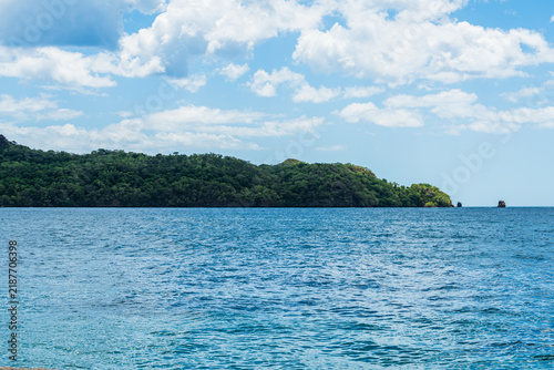 Coastal view of the amazing Playa Conchàl with white sand in Guanacaste Province (Costa Rica).