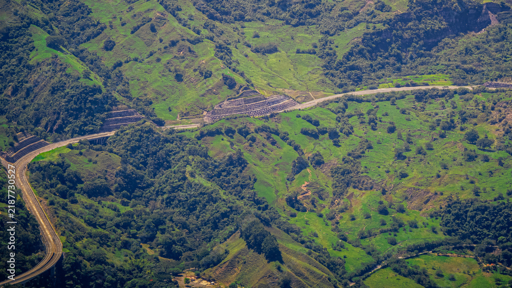 Obraz premium aerial view of highway in Antioquia