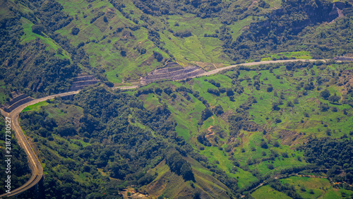 aerial view of highway in Antioquia