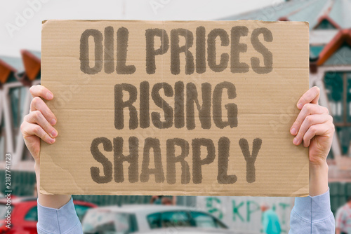 Obraz na plátně "Oil Prices Rising Sharply" Iran war tensions drive energy market volatility and inflation fears