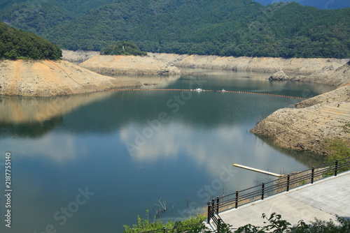 高知県土佐町　渇水した早明浦ダム