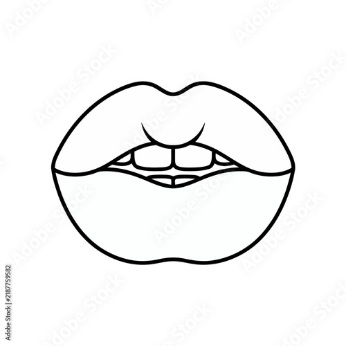 Stylized Lips with Teeth