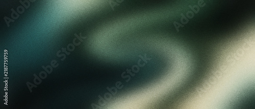 Bild auf Leinwand Cinematic grainy texture background with dark teal and emerald green light leaks, moody abstract film grain overlay for creative design, soft blurred motion gradients for atmospheric visuals