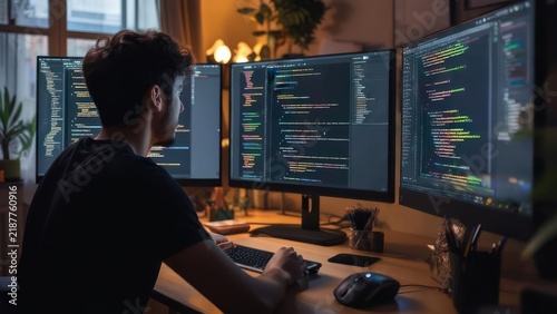 Fototapeta Programmer at work