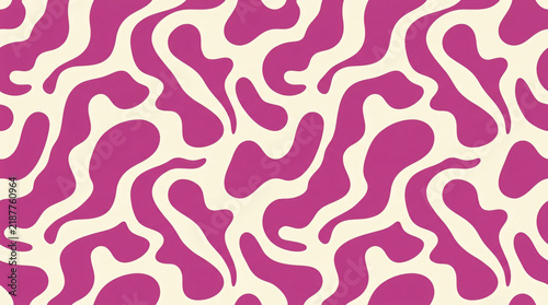 Abstract Magenta Wavy Liquid Seamless Pattern Background