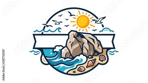 Coastal design featuring rocks and shells under the sun in Cyprus setting