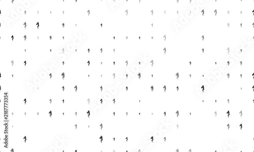 Canvas Print Seamless background pattern of evenly spaced black enchantress symbols of different sizes and opacity