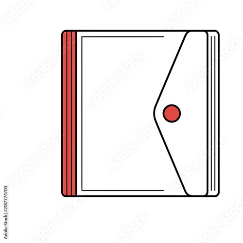 Simple Illustration of a Red and White Folder