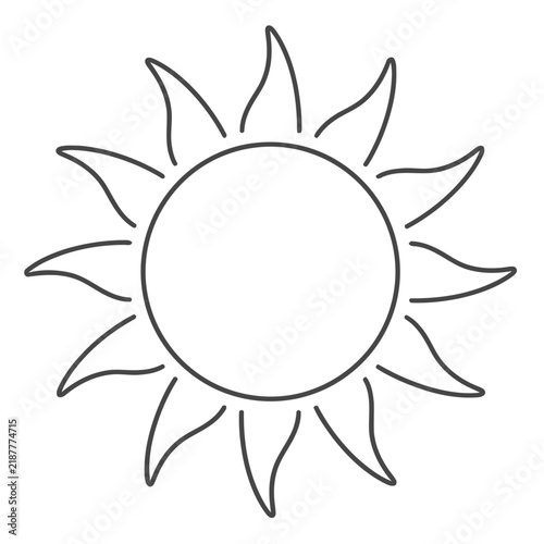 Simple Sun Outline