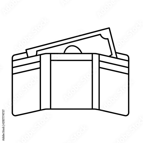Wallet with money icon