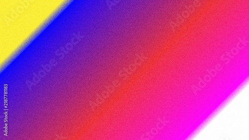 Canvastavla Diagonal Neon Abstract Grainy Gradient Background With Yellow Blue Red Pink And