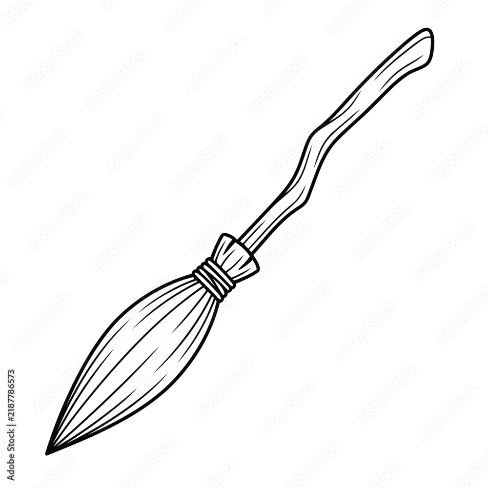 Obraz premium Broomstick illustration