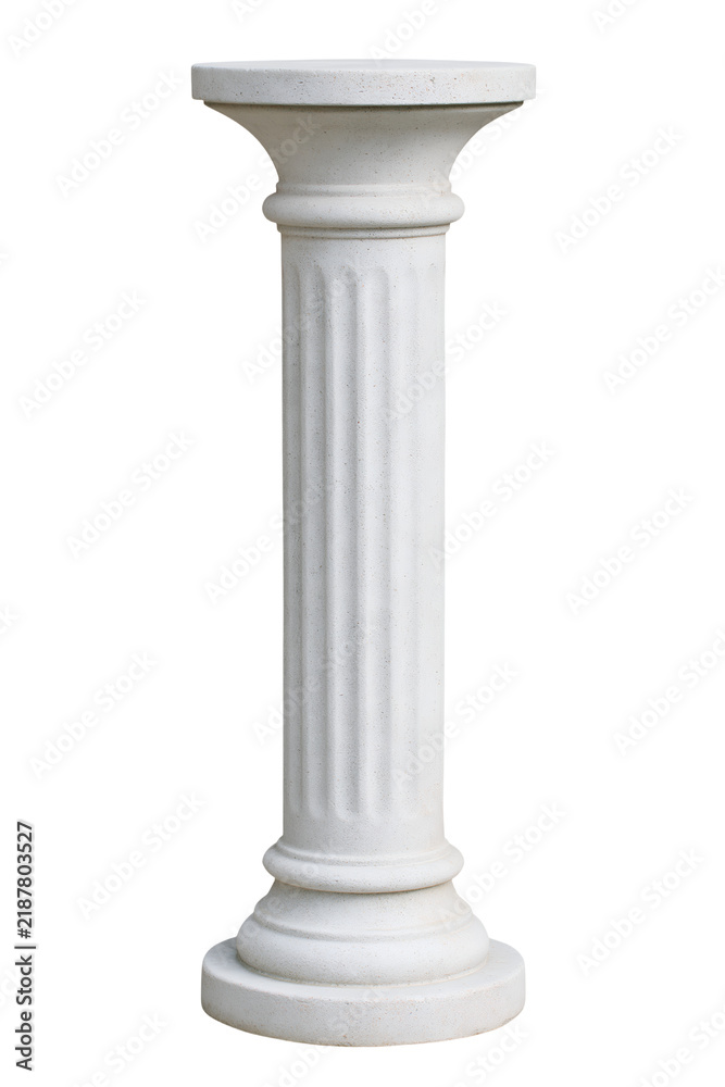 Obraz premium White column stands tall, classical design.