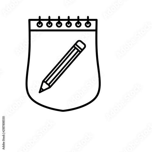 Notebook and Pencil Icon