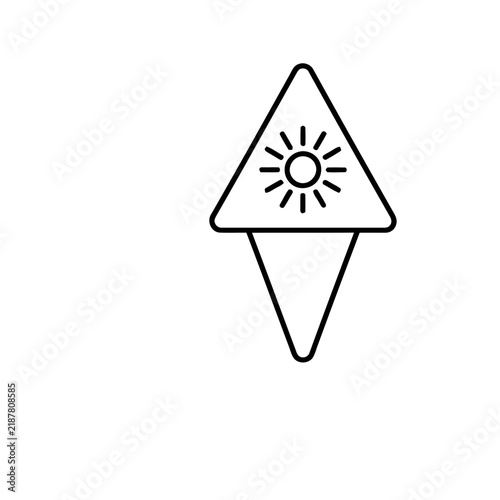 Sun icon on map pin
