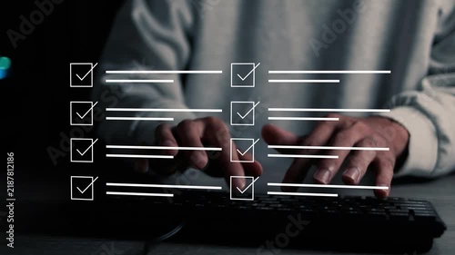 Business performance checklist. checklist surveys, digitally fill out forms, assessments, questionnaires, survey applications, online exams, or project evaluations.
