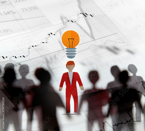 Fotografía Business Leader Leading and Guiding Team Forward